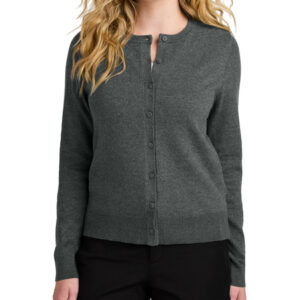 Port Authority® Women’s Easy Care Crewneck Cardigan Sweater